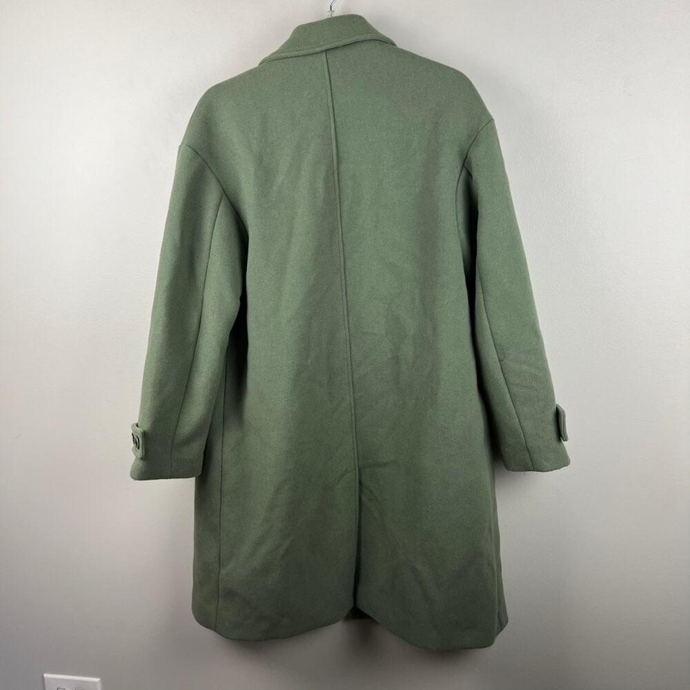 Zara TRF Collection Soft Sage Green Overcoat Size M - Picture 3 of 4